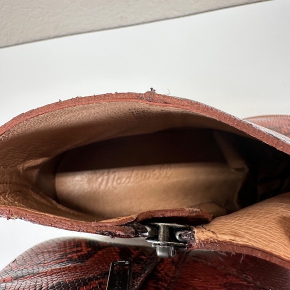 Madewell The Rosie Ankle boot in Snake Embossed Leather Women's Size 8 Comfy - Picture 12 of 16